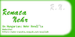 renata nehr business card